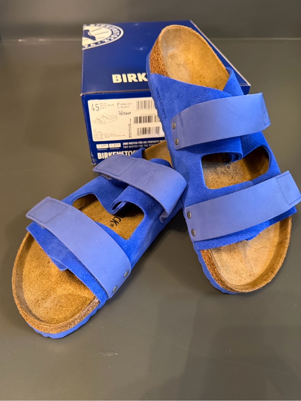 Birkenstock Men's Double-Strap Sandals in Bright Blue